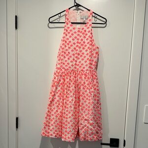J. Crew White and Pink Embroidered Floral Dress, Size 4